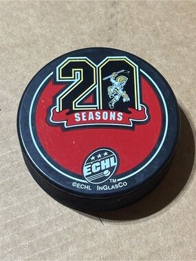 Johnstown Chiefs 20th Anniversary ECHL Souvenir Hockey Puck